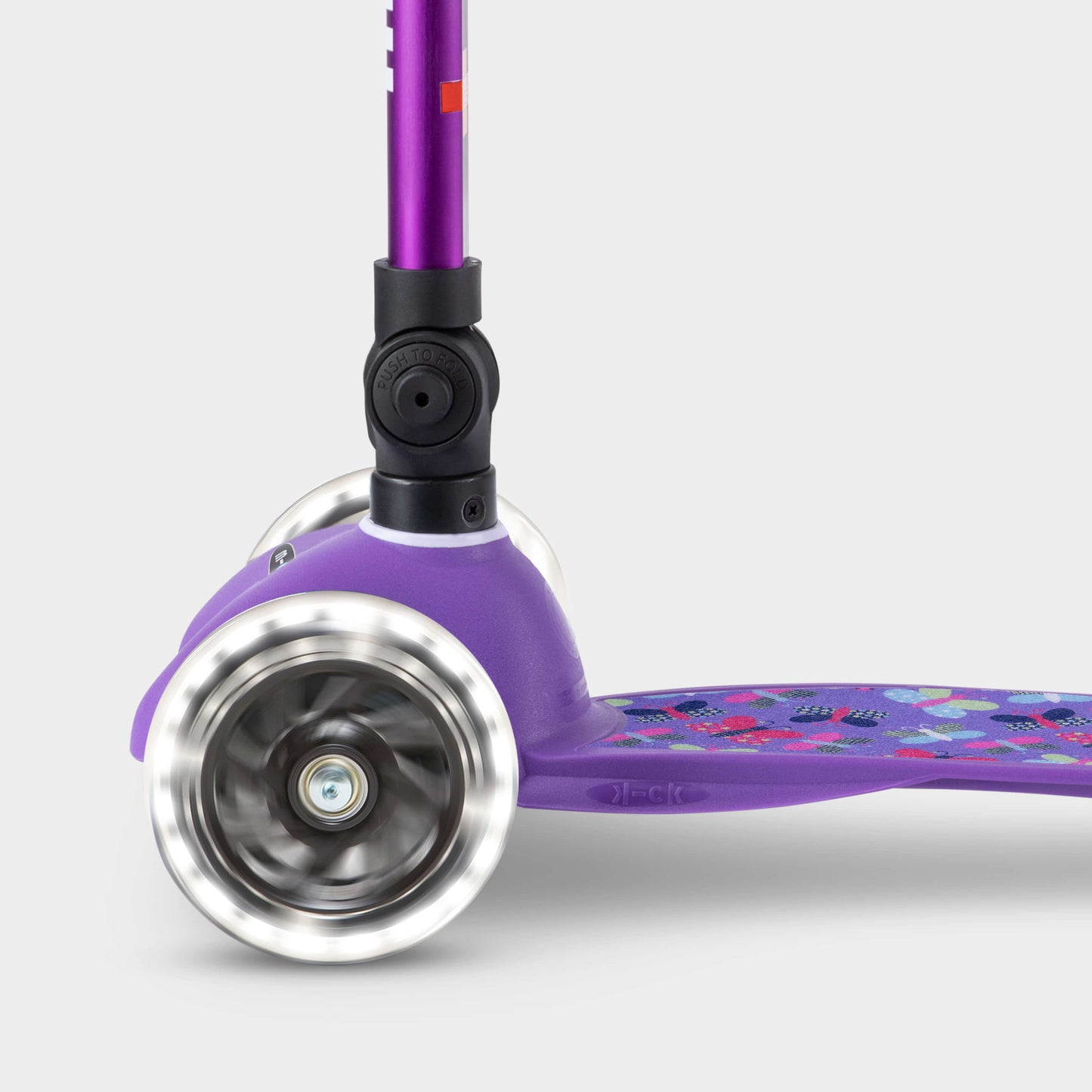 Signature Prints Mini Micro Foldable LED Scooter: Purple