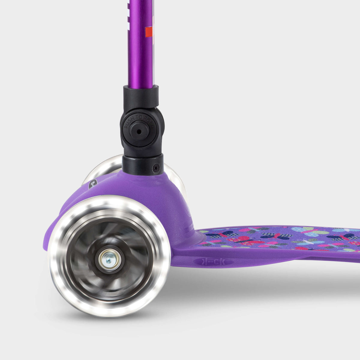Signature Prints Mini Micro Foldable LED Scooter: Purple