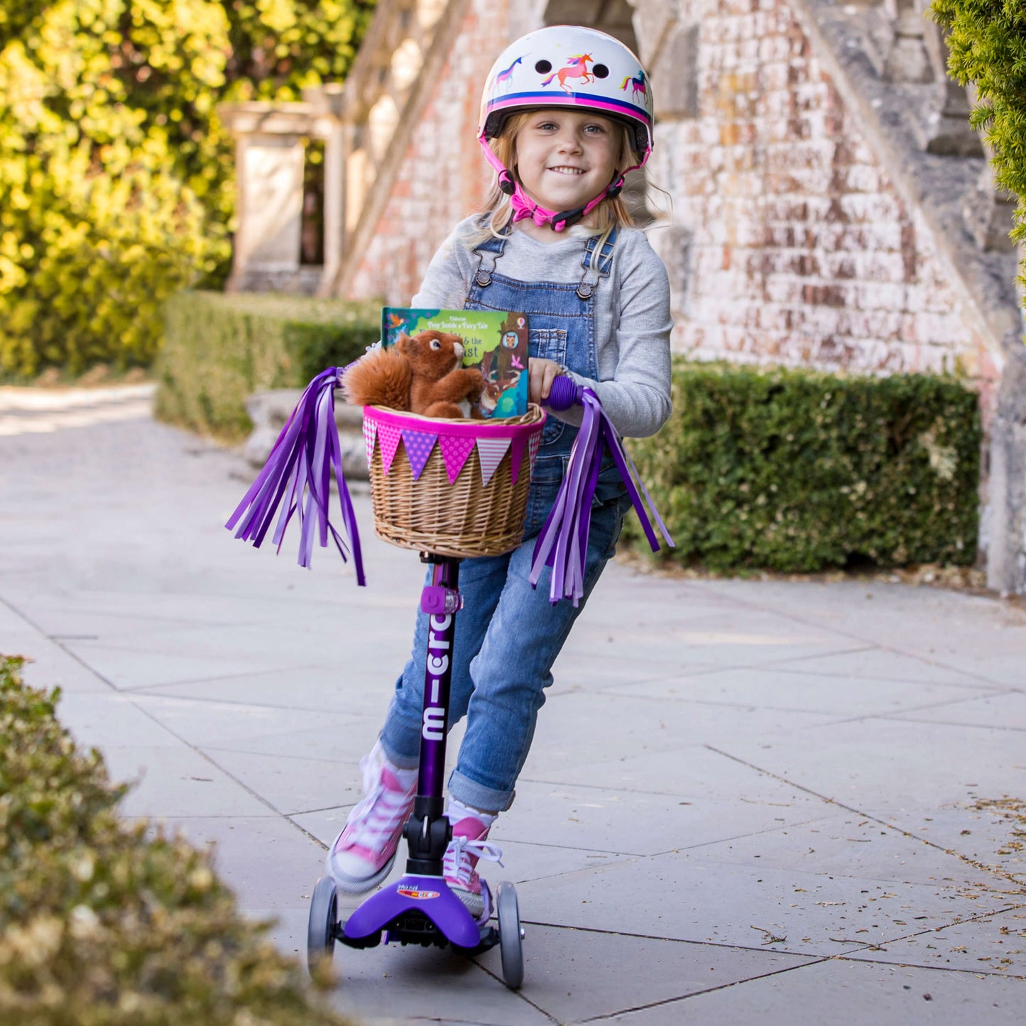 Signature Prints Mini Micro Foldable LED Scooter: Purple