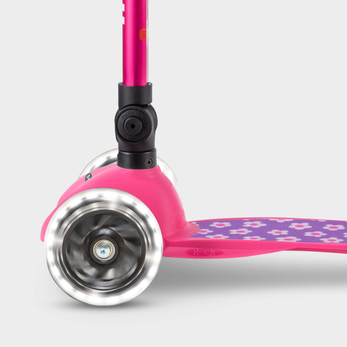 Signature Prints Mini Micro Foldable LED Scooter: Pink