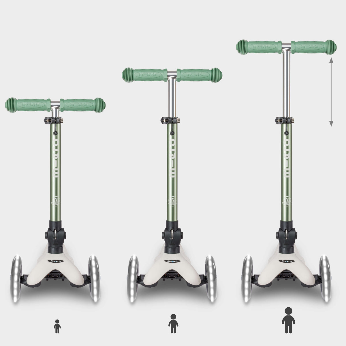 Signature Prints Mini Micro Foldable LED Scooter: Pistachio Green