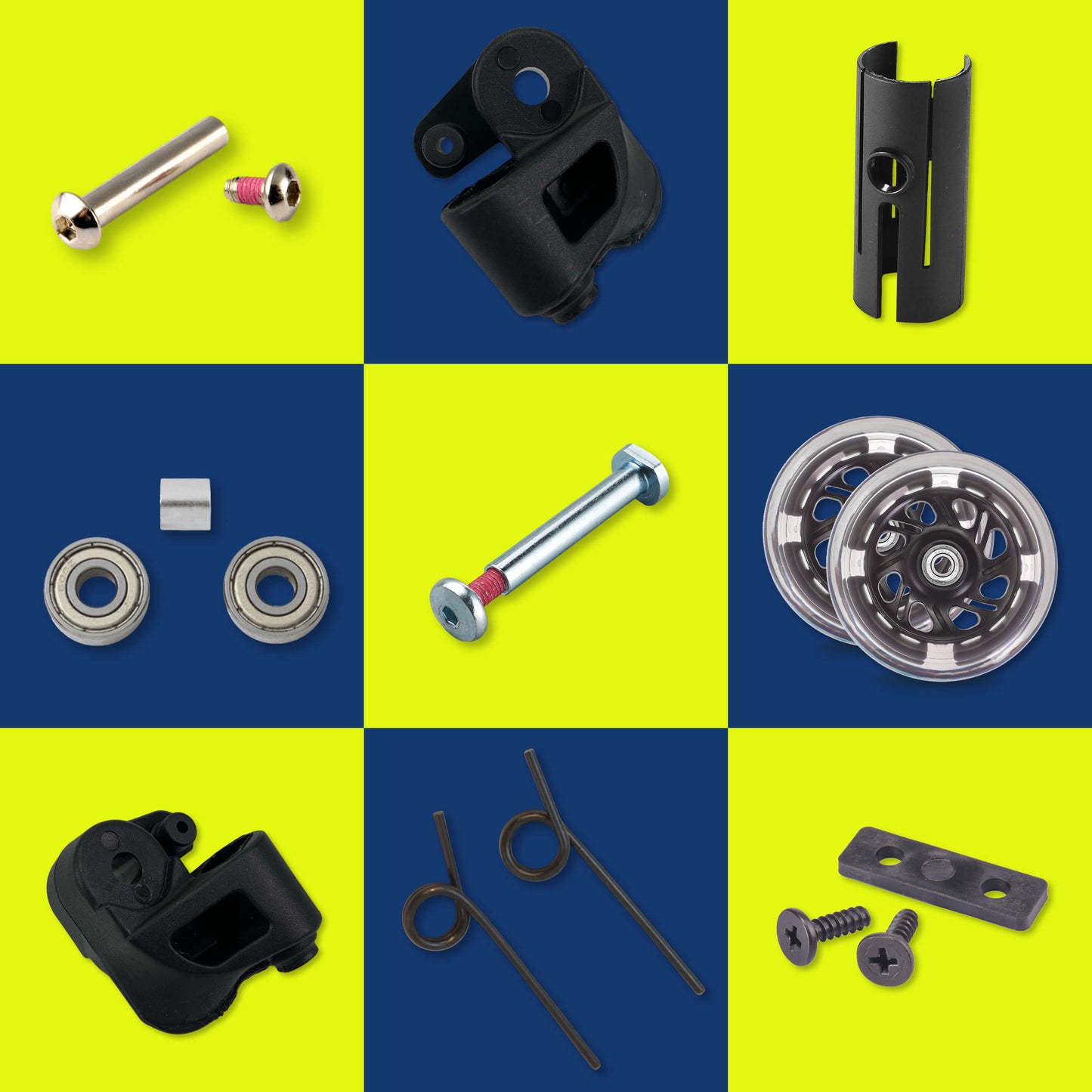 Mini Micro Foldable LED: Neon Yellow / Blue