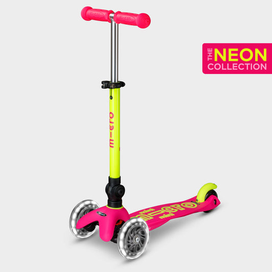 Mini Micro Foldable LED: Neon Yellow /Pink