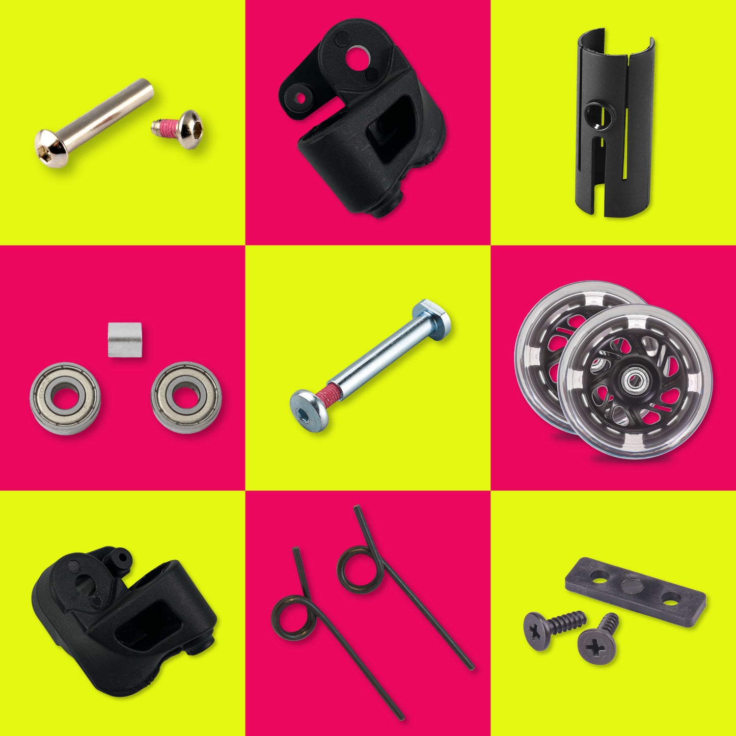 Mini Micro Foldable LED: Neon Yellow /Pink