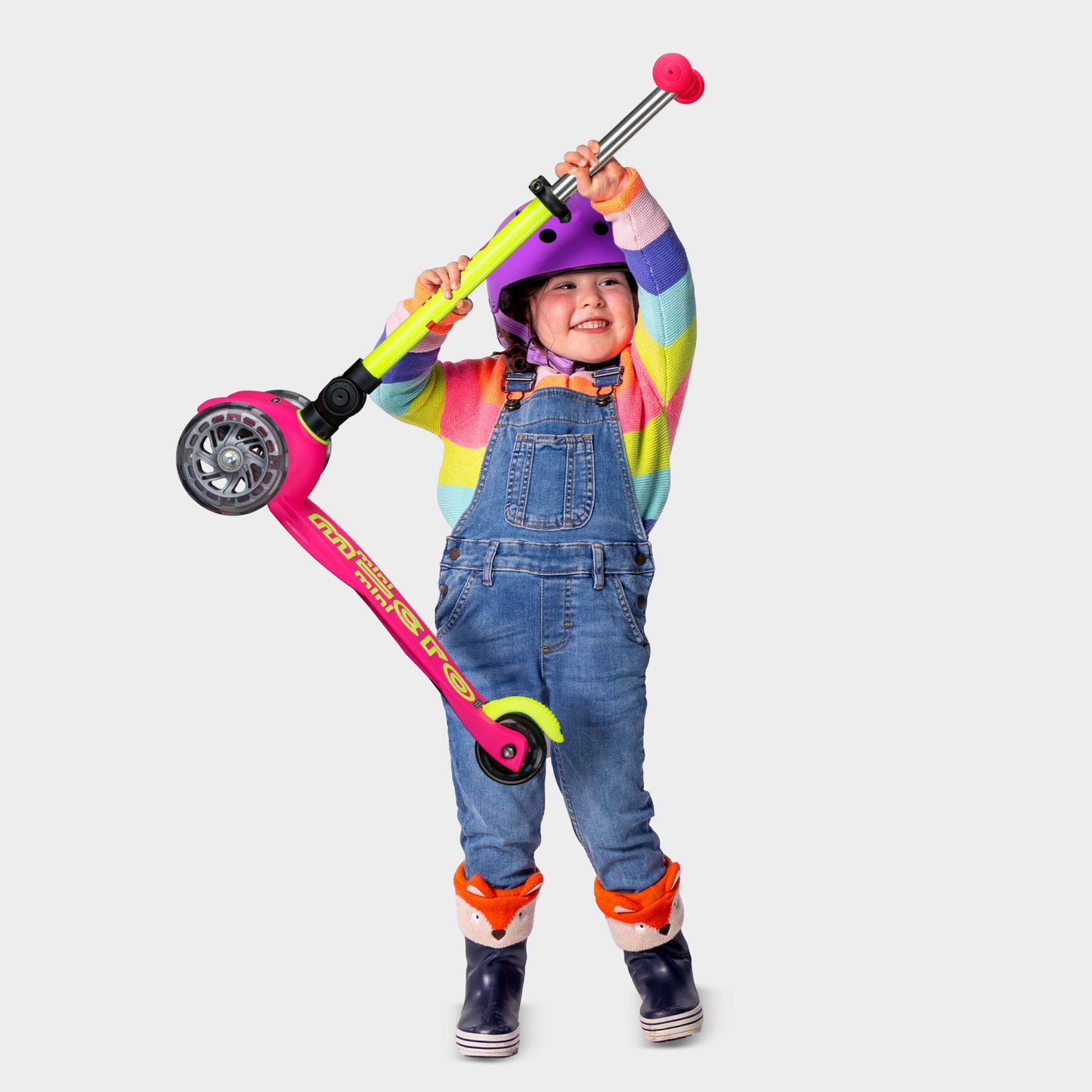 Mini Micro Foldable LED: Neon Yellow /Pink