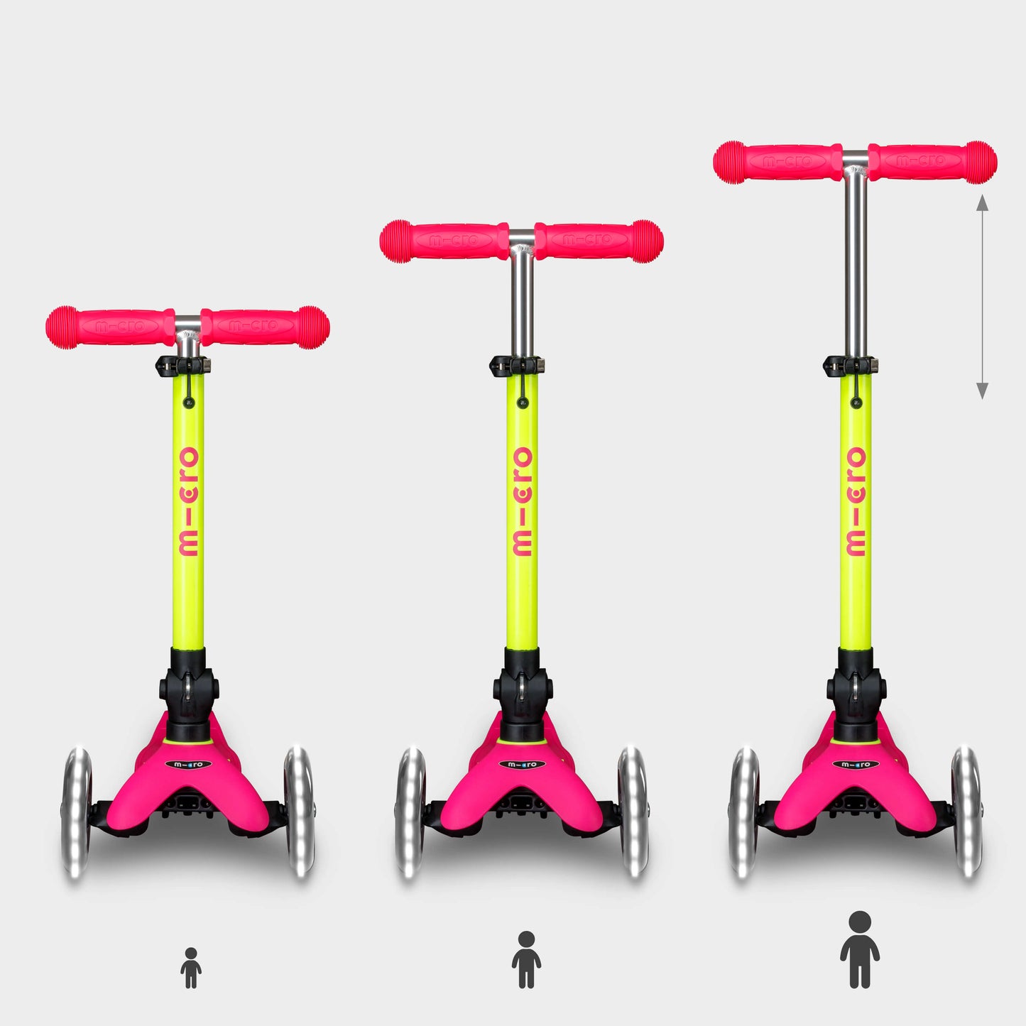 Mini Micro Foldable LED: Neon Yellow /Pink