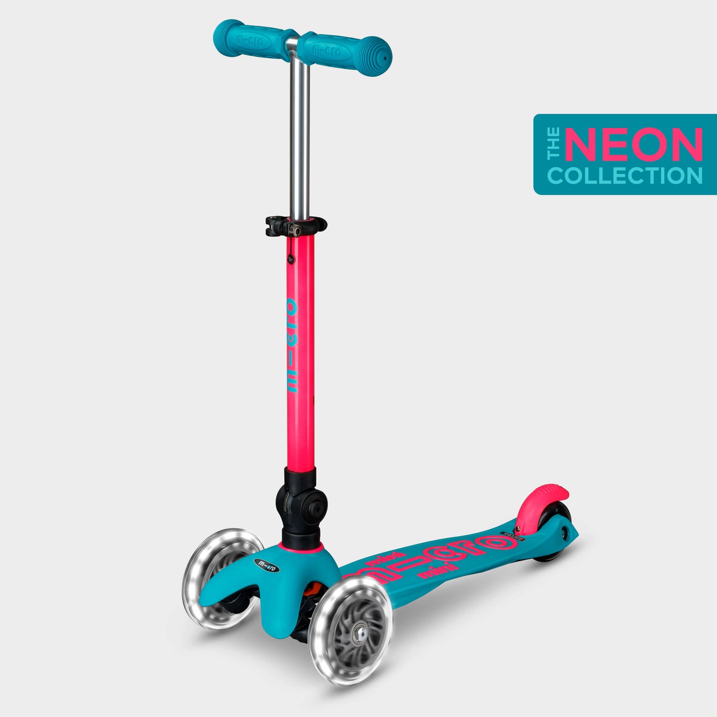 Mini Micro Foldable LED: Neon Pink / Aqua