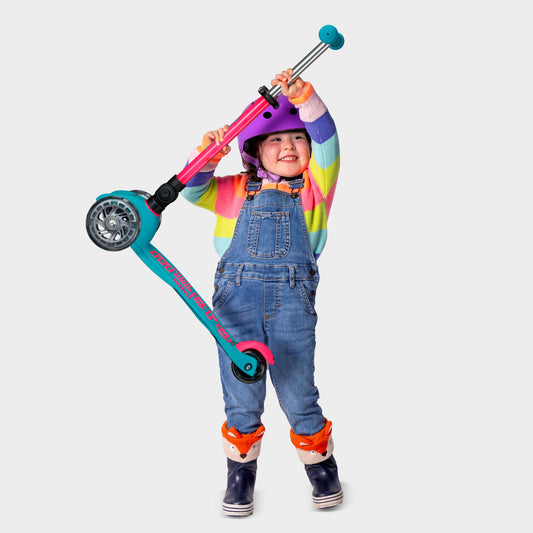 Mini Micro Foldable LED: Neon Pink / Aqua