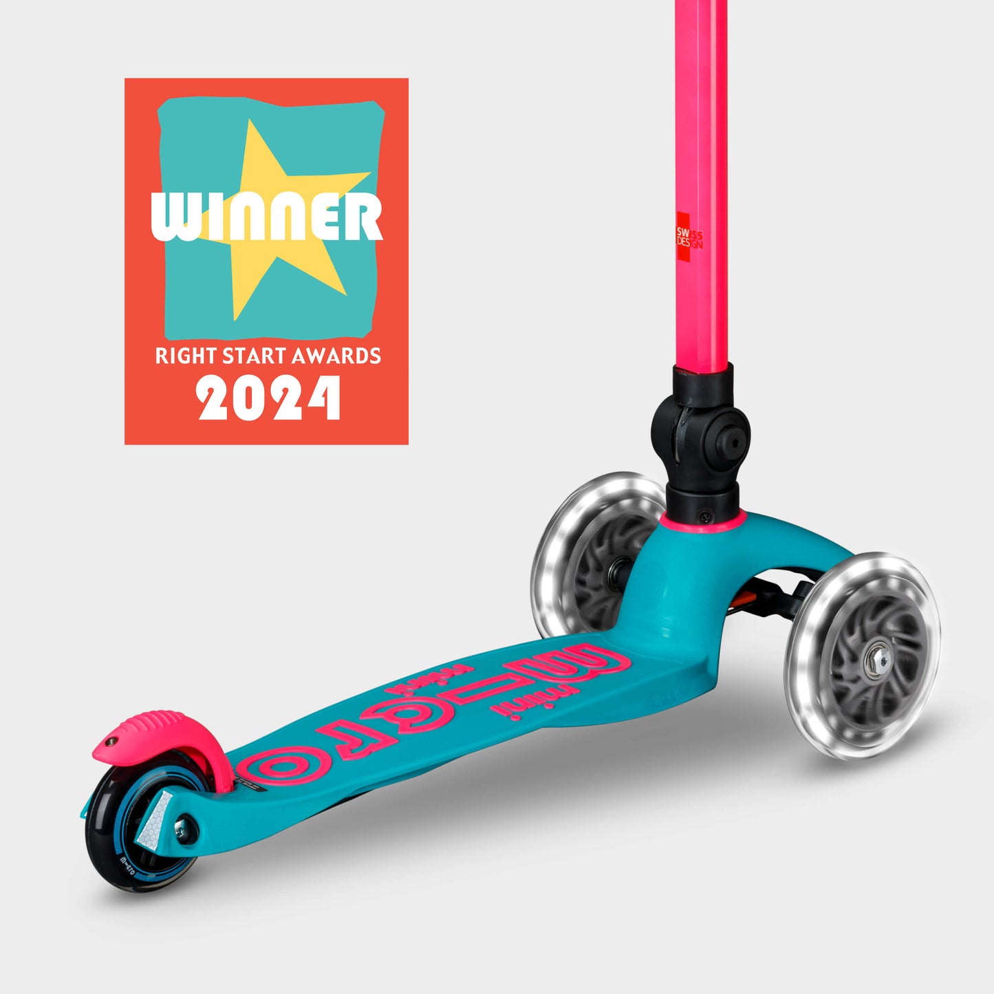 Mini Micro Foldable LED: Neon Pink / Aqua