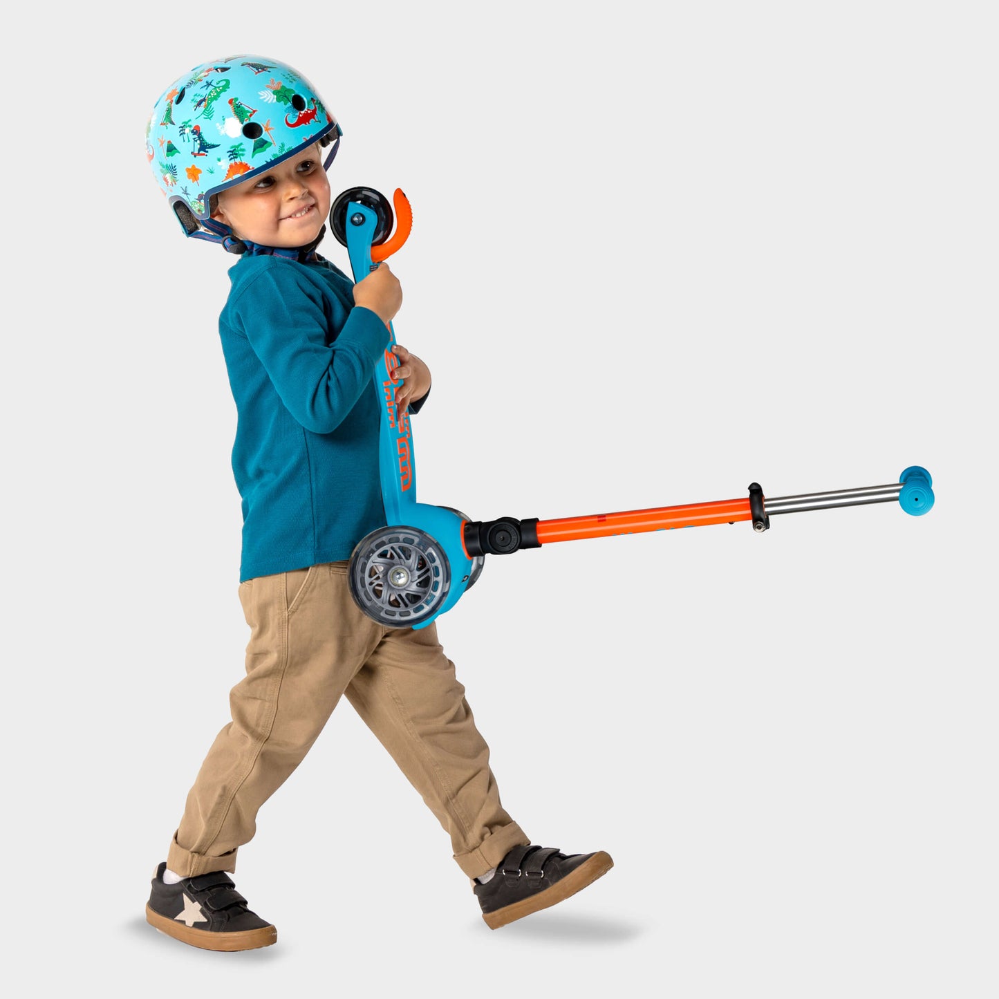 Mini Micro Foldable LED: Neon Orange / Aqua