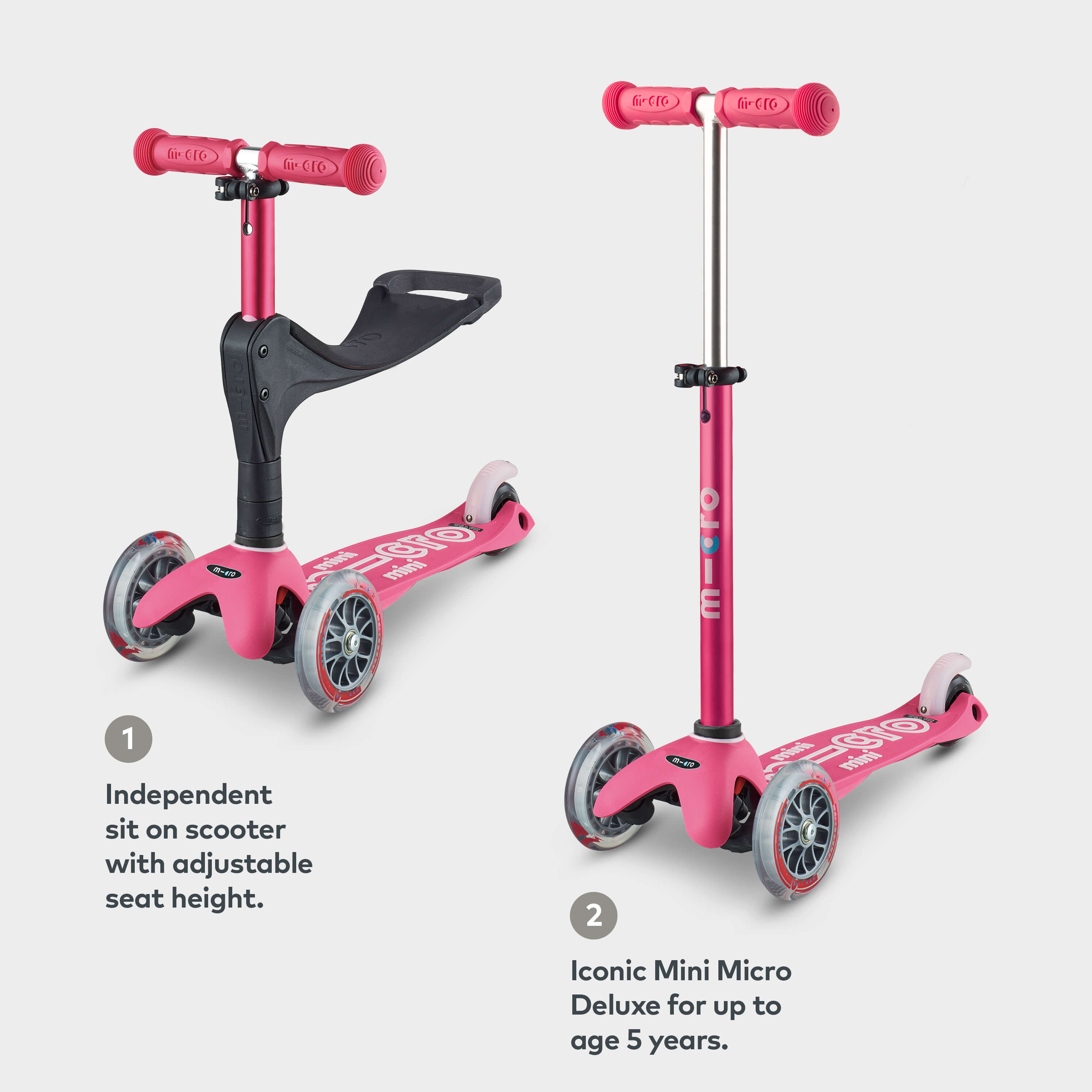 Mini Micro 2in1 Pink | Micro Scooters