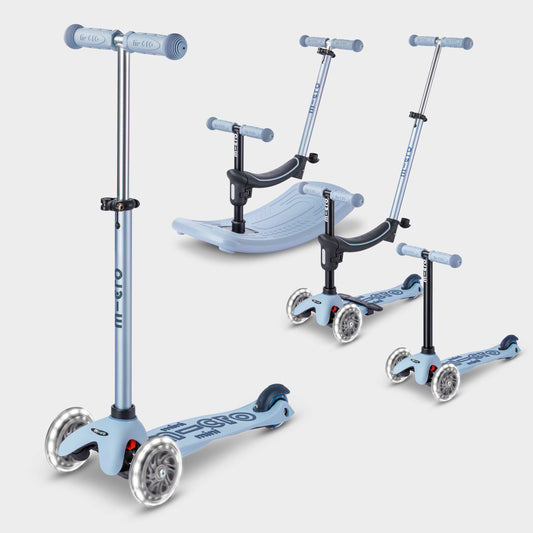 Mini Micro 6in1 Rock & Go Scooter: Soft Blue