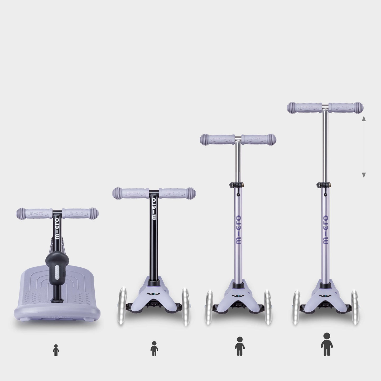 Mini Micro 6in1 Rock & Go Scooter: Lavender Purple