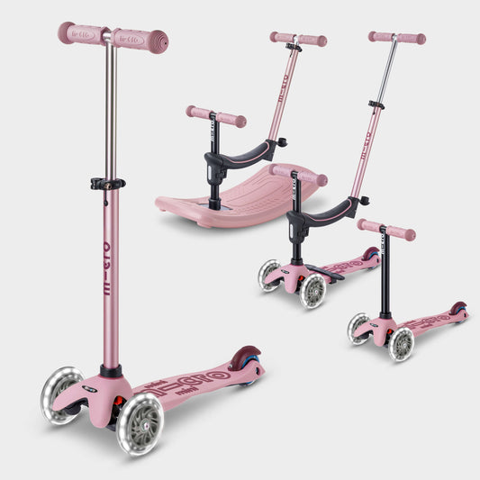 Mini Micro 6in1 Rock & Go Scooter: Rose Pink