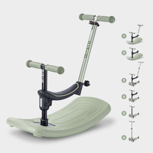 Mini Micro 6in1 Rock & Go Scooter: Sage Green