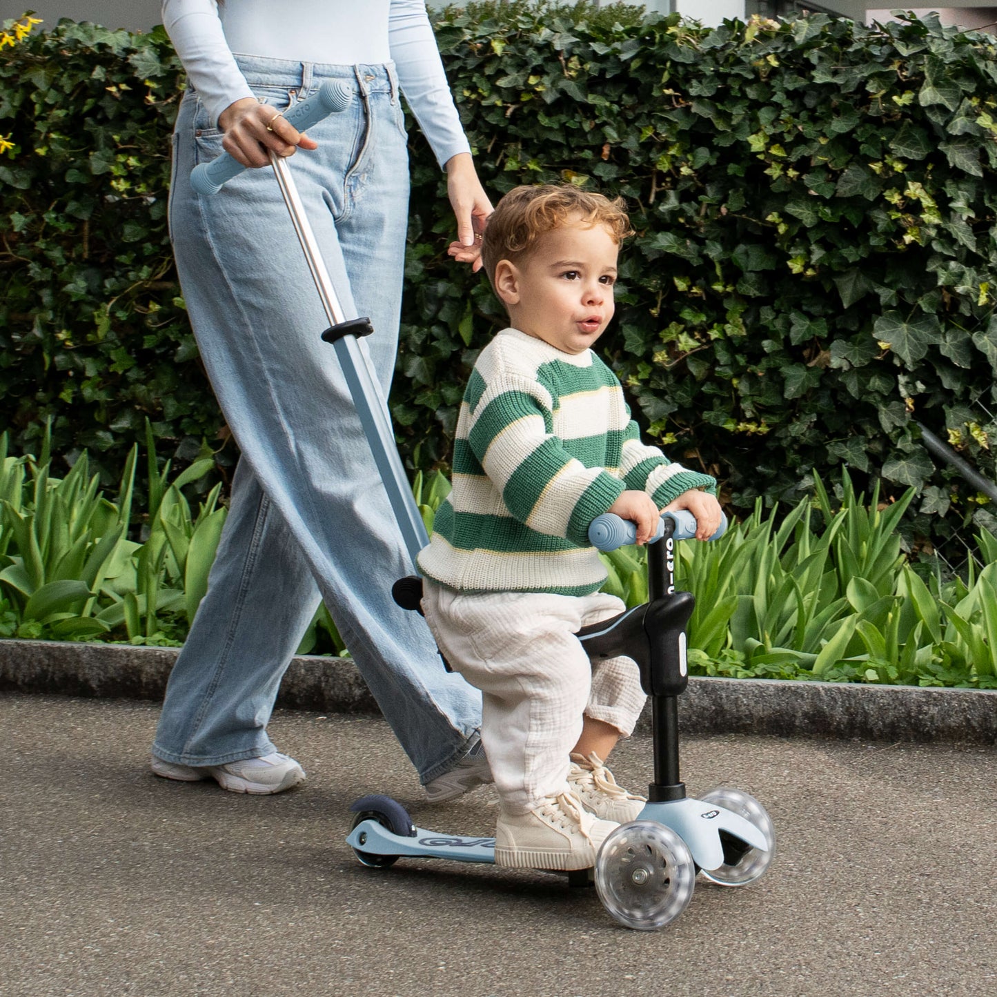 Mini Micro 4in1 Scooter: Light Up, Push, Clip Sit and Scoot: Ocean Slate