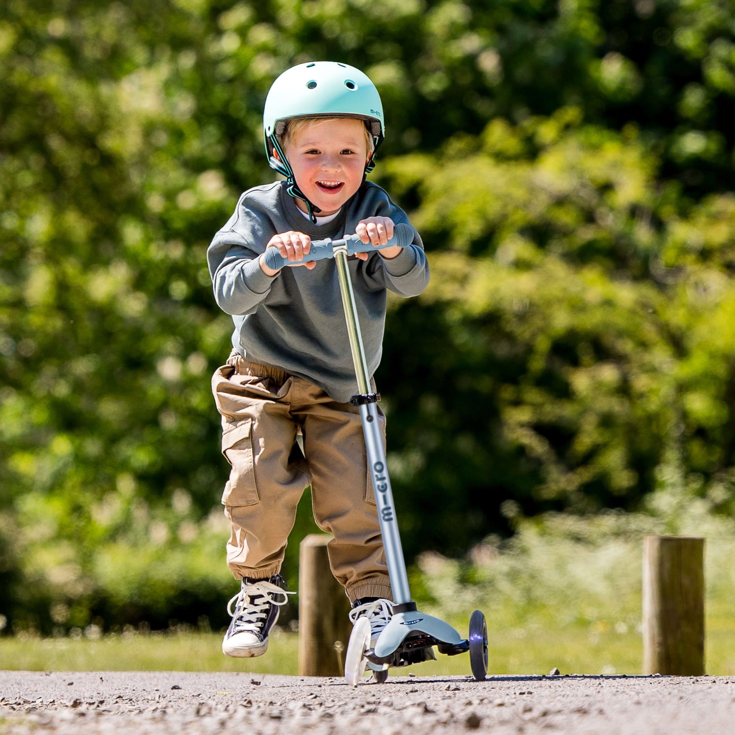 Mini Micro 4in1 Scooter: Light Up, Push, Clip Sit and Scoot: Ocean Slate