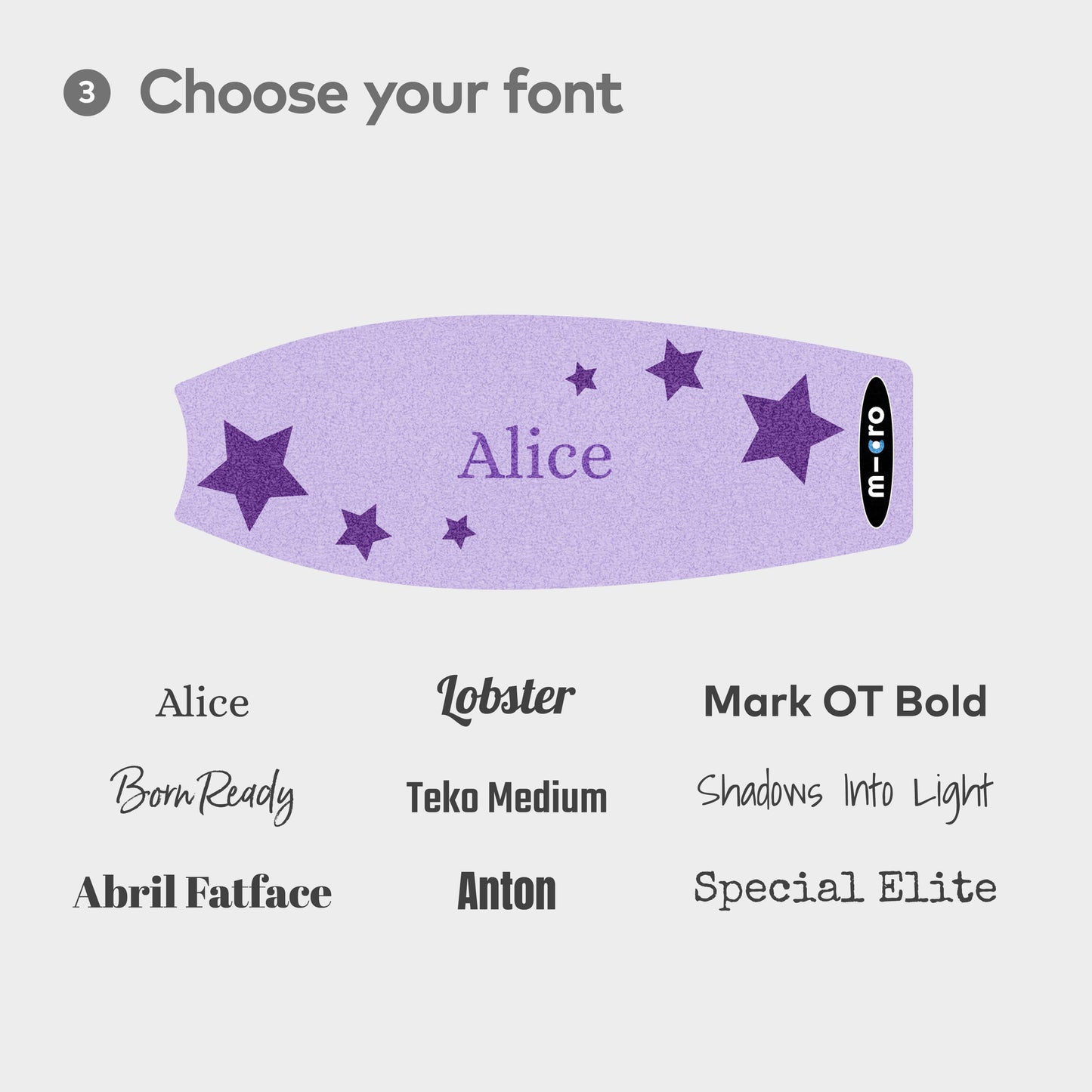 Personalised Foldable Deck for Maxi Micro: Purple
