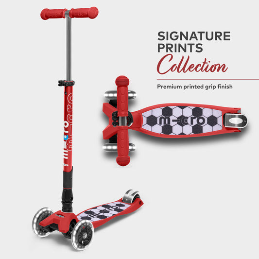 Maxi Micro Foldable LED Signature Prints: Red Football