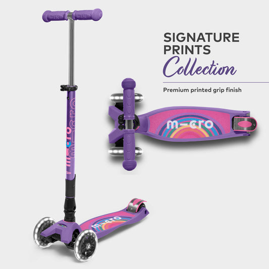 Maxi Micro Foldable LED Signature Prints: Purple Rainbow