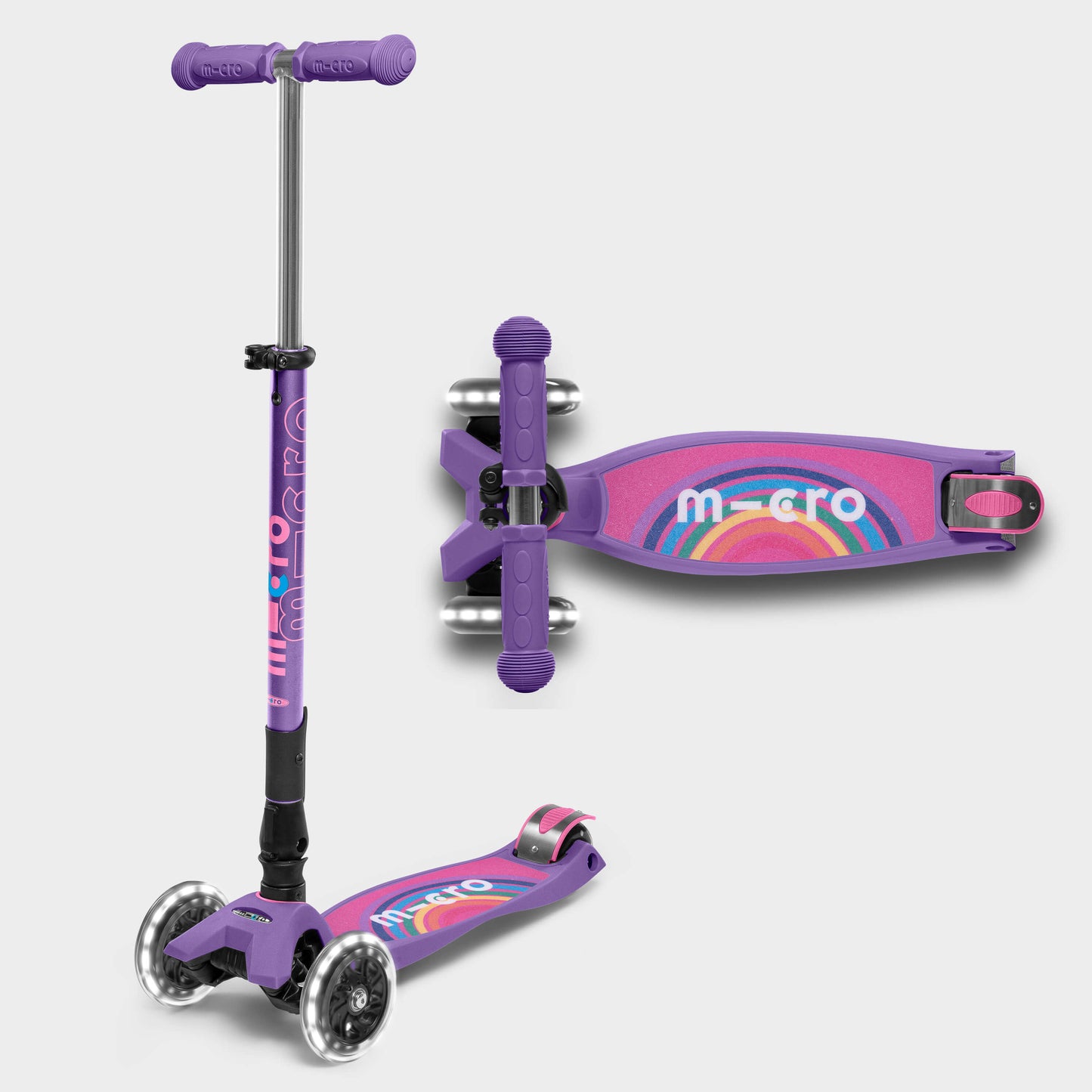 Maxi Micro Foldable LED Signature Prints: Purple Rainbow
