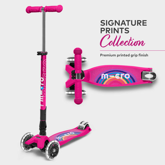 Maxi Micro Foldable LED Signature Prints: Pink Rainbow Print