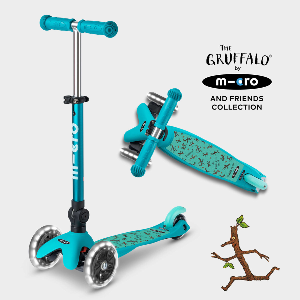 Mini Micro Foldable LED Gruffalo and Friends Design: Aqua
