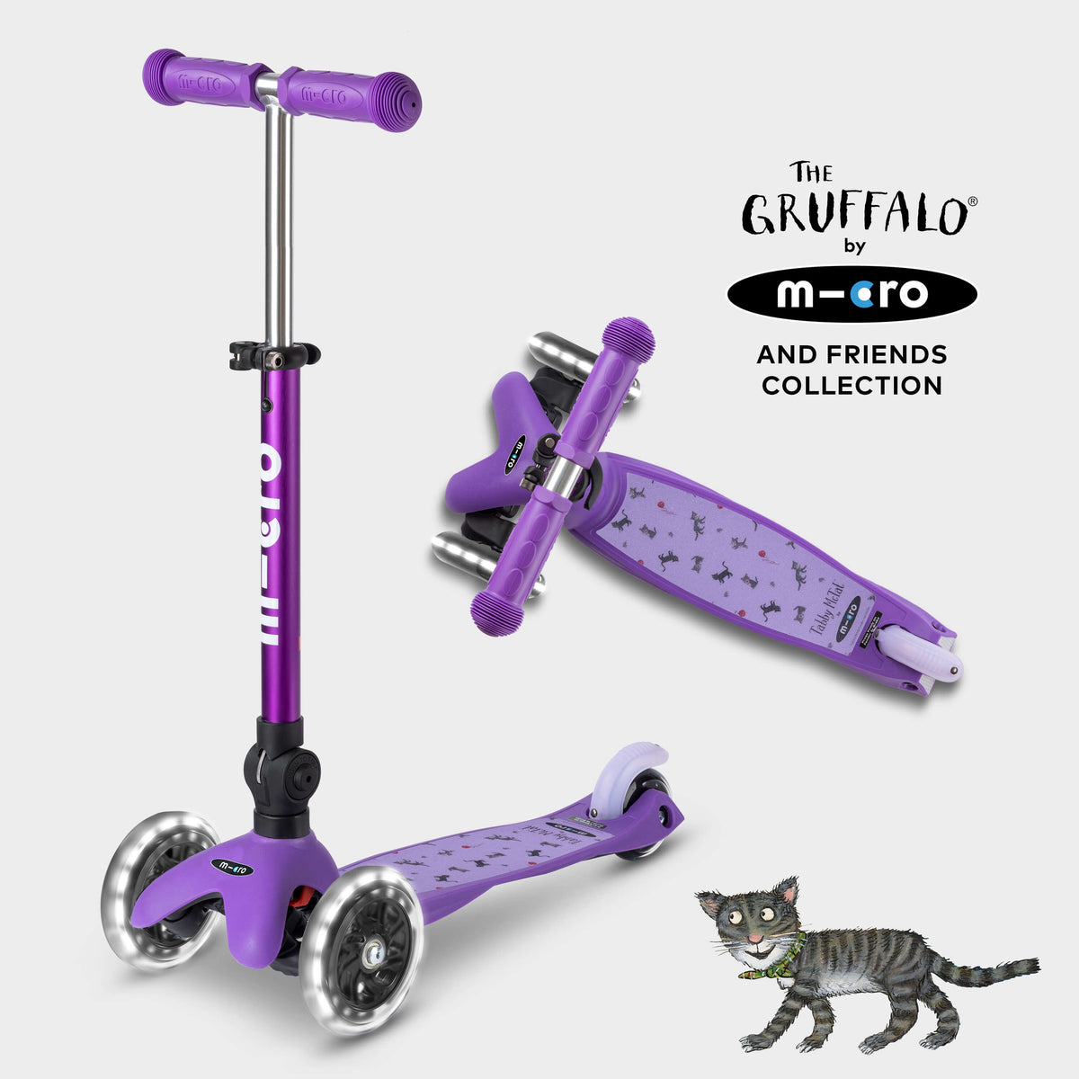 Mini Micro Foldable LED Gruffalo and Friends Design: Purple