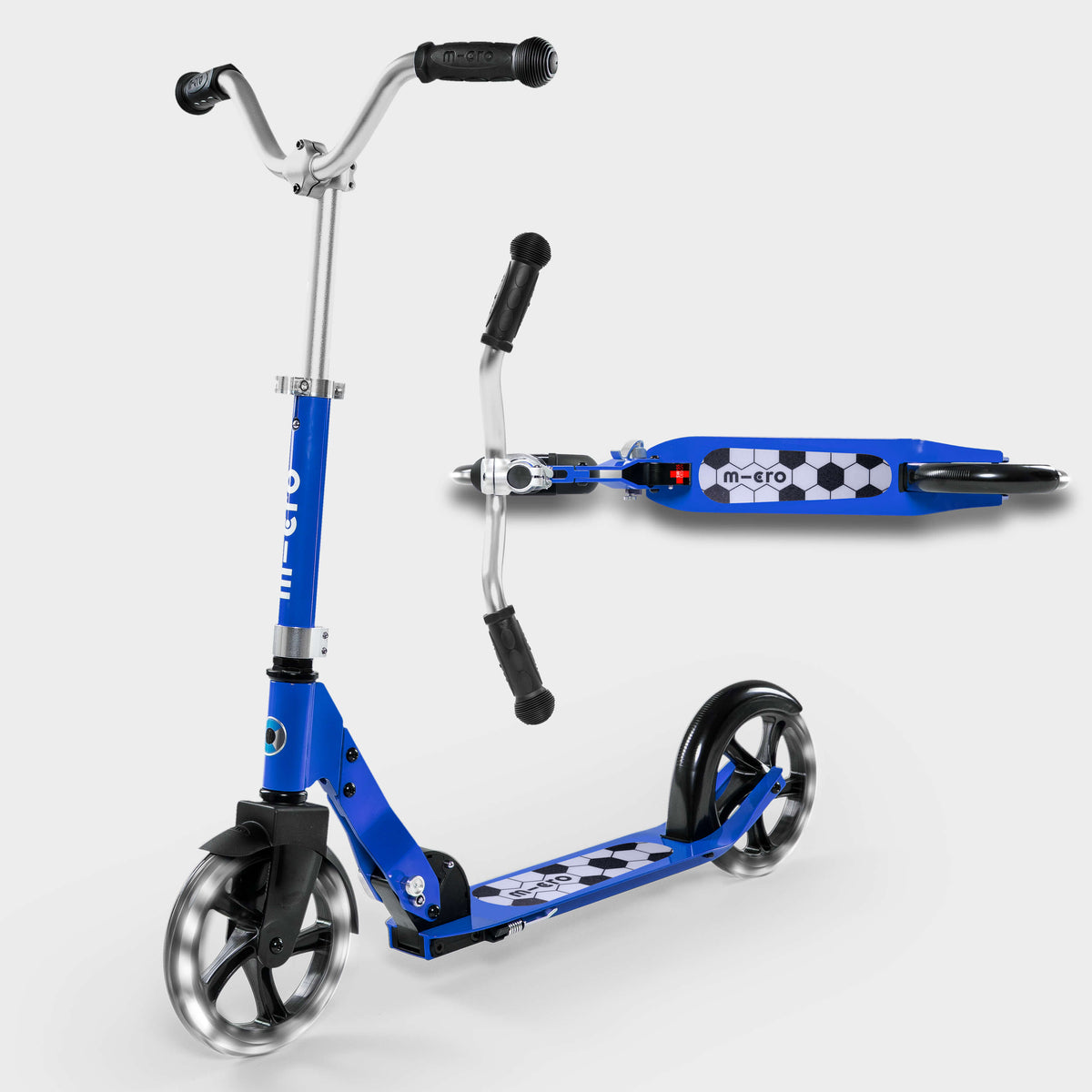 Micro Cruiser LED Signature Print: Blue Football