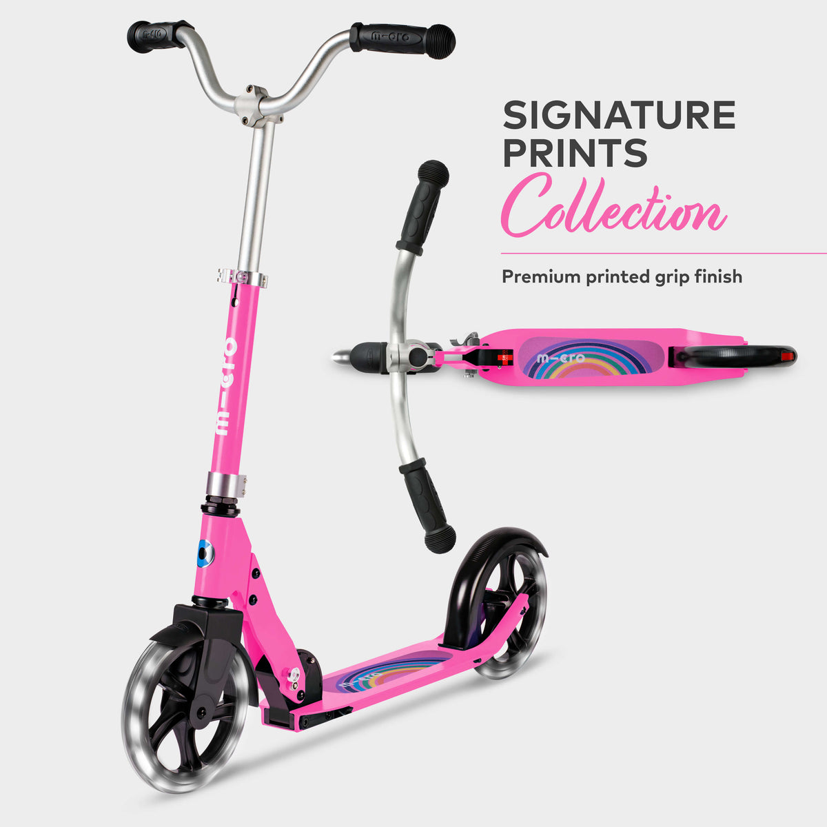 Micro Cruiser LED Signature Print: Pink Rainbow