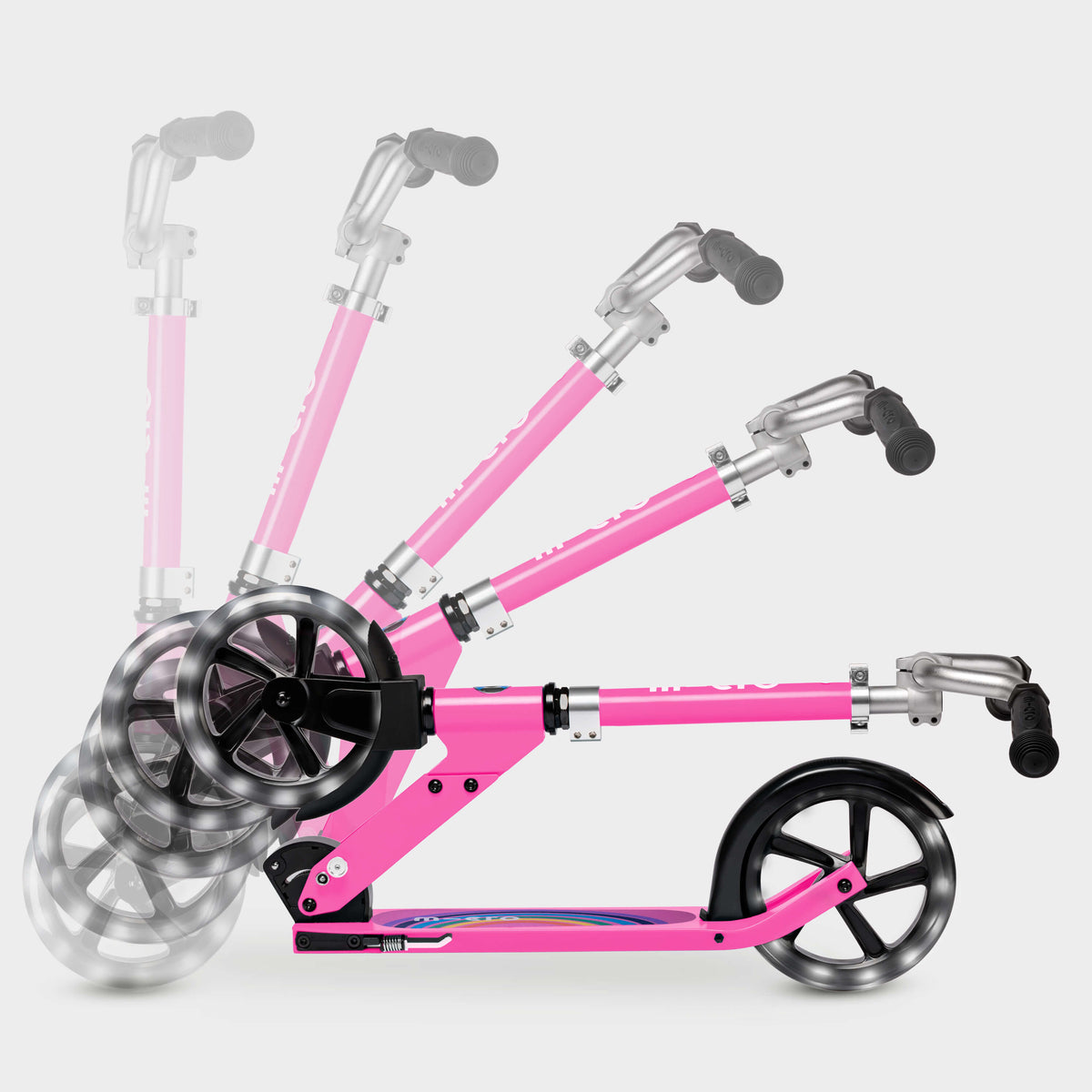 Micro Cruiser LED Signature Print: Pink Rainbow