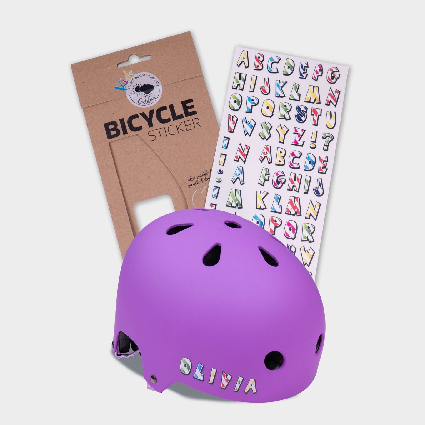 Scooter, Bike and Accessory Stickers Pack of 56 Stickers: Alphabet