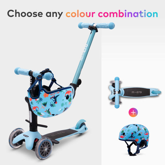 Starter Scooters Set: Mini2Grow Classic Scooter with Helmet
