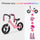 Micro Balance Bike, Ribbons, Bell and Light Set