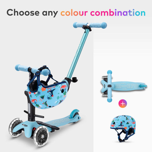 Micro Micro 4in1 Ride on Scooter with Printed Helmet Set