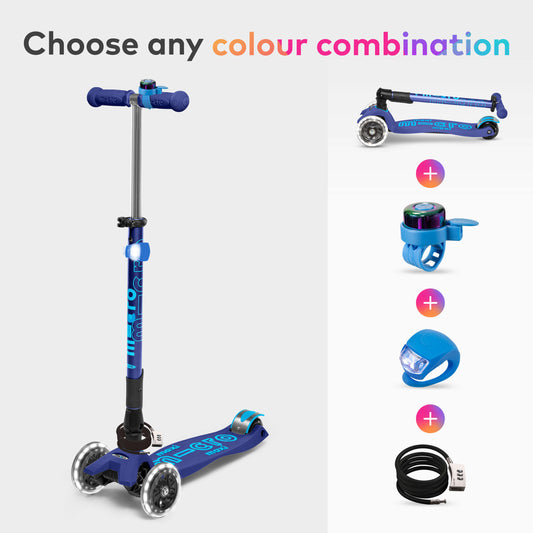 Maxi Micro Foldable LED, Bell, Light and Lock Set