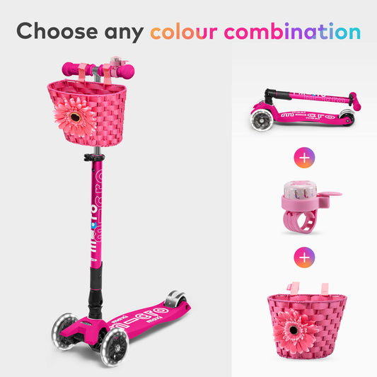 Maxi Micro Foldable LED, Bell and Flower Basket Set