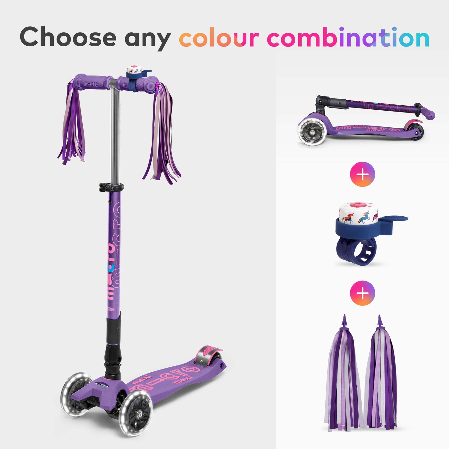 Maxi Micro Foldable LED, Bell and Ribbon Set