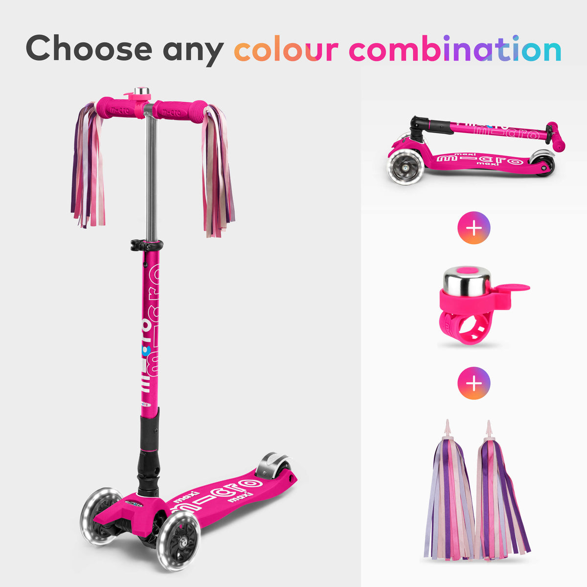 Style Set: Maxi Micro Foldable LED, Bell and Ribbon Set