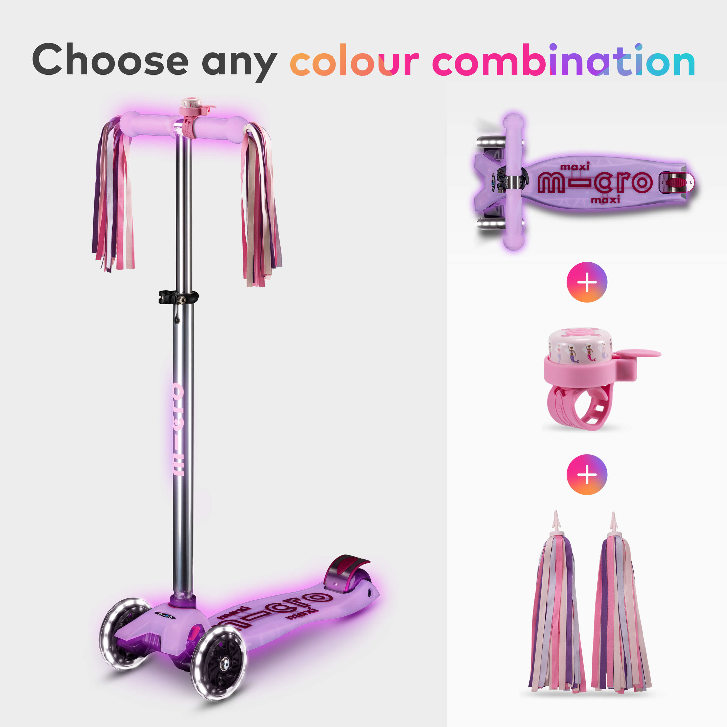 Maxi Micro Glow LED, Bell and Ribbon Set | Micro Scooters