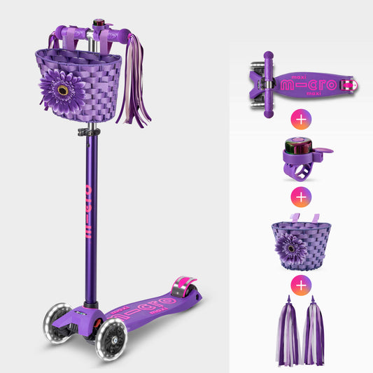 Maxi Micro Deluxe LED, Basket, Bell and Ribbons Set