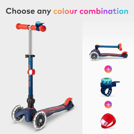 Mini Micro Foldable LED, Bell and Light Set