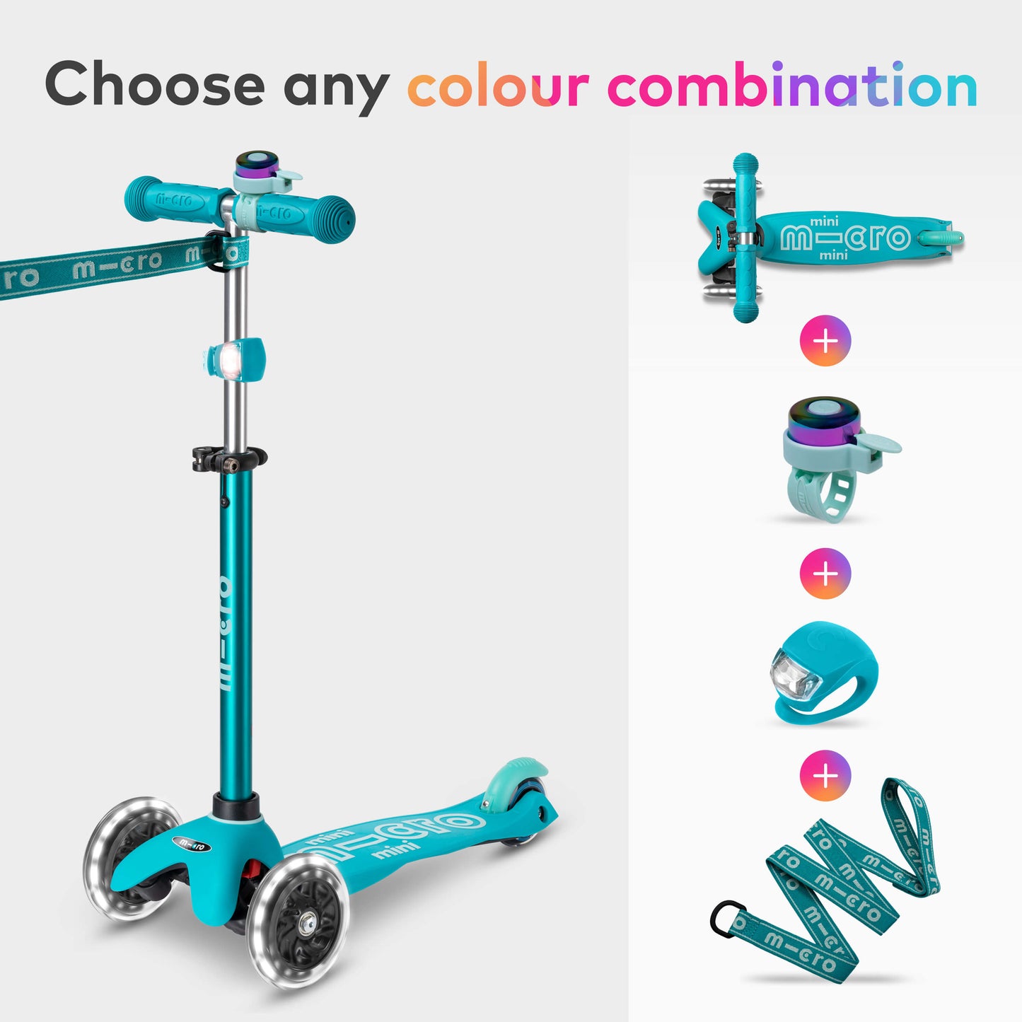 The Little Adventurer Set: Mini LED Scooter, Pull & Carry, Bell and Light