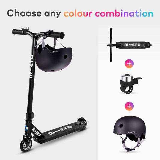 The Stunt Starter Set: Ramp Scooter with Helmet and Bell