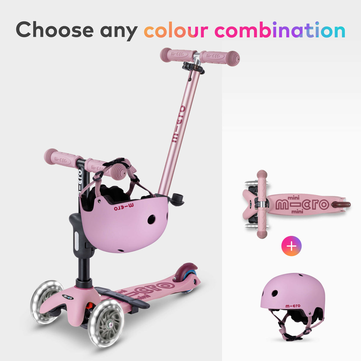 Mini 4in1 Adventure Set: Mini2Grow Scooter with Helmet