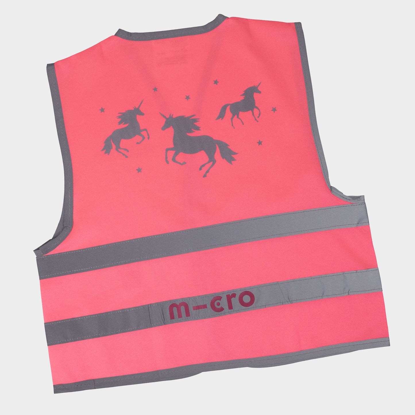 High visibility scooter safety vest: Pink Unicorn Print