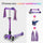 Mini Micro Foldable LED, Bell and Ribbon Scooter Set