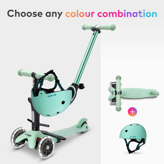 Mini Micro 4in1 and Eco Helmet Scooter Set