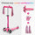 Mini Micro Deluxe LED with Bell and Ribbon Scooter Set