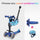Mini Micro 3in1 and Patterned Helmet Scooter Set